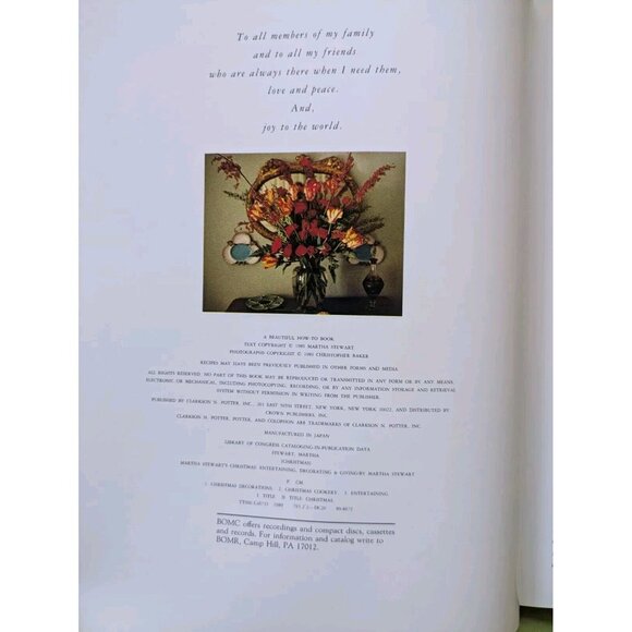 Martha Stewart's CHRISTMAS Vintage 1989 Book - Entertaining 1st Ed Hardcover EUC - Picture 2 of 16